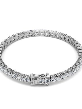 Cate & Chloe ~18k White Gold Plated Tennis Bracelet